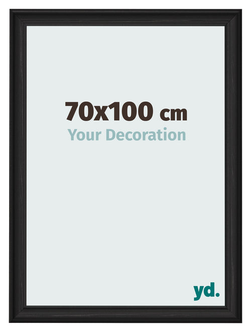 Fotokader 70x100cm Zwart Houtnerf MDF Lazio Voorzijde Maat | Yourdecoration.be
