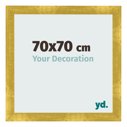 Fotokader 70x70cm Goud Vintage MDF Pisa Voorzijde Maat | Yourdecoration.be