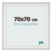 Fotokader 70x70cm Wit Geveegd MDF Lazio Voorzijde Maat | Yourdecoration.be