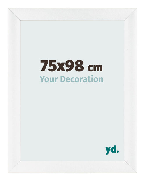 Fotokader 75x98cm Wit Hoogglans MDF Pisa Voorzijde Maat | Yourdecoration.be