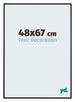 Kent Aluminium Fotokader 48x67cm Zwart Mat Voorzijde Maat | Yourdecoration.be