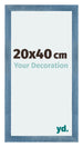 Mura MDF Fotokader 20x40cm Helder Blauw Geveegd Voorzijde Maat | Yourdecoration.be