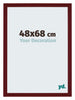 Mura MDF Fotokader 48x68cm Wijnrood Geveegd Voorzijde Maat | Yourdecoration.be