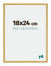 New York Aluminium Fotokader 18x24cm Goud Glanzend Voorzijde Maat | Yourdecoration.be