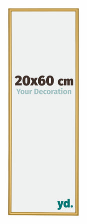 New York Aluminium Fotokader 20x60cm Goud Glanzend Voorzijde Maat | Yourdecoration.be