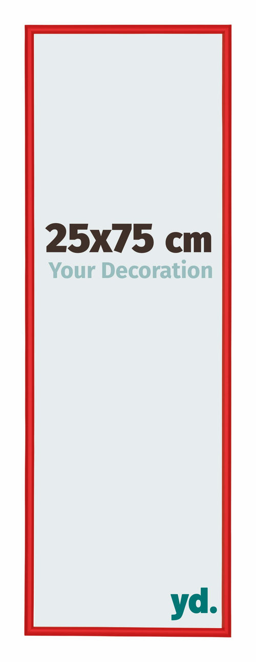 New York Aluminium Fotokader 25x75cm Ferrari Rood Voorzijde Maat | Yourdecoration.be