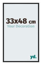 New York Aluminium Fotokader 33x48cm Zwart Mat Voorzijde Maat | Yourdecoration.be