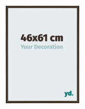 New York Aluminium Fotokader 46x61cm Walnoot Structuur Voorzijde Maat | Yourdecoration.be
