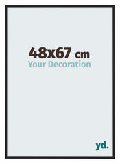 New York Aluminium Fotokader 48x67cm Zwart Mat Voorzijde Maat | Yourdecoration.be