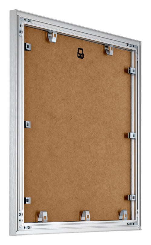 Tucson Aluminium Fotokader 45x45cm Zilver Geborsteld Achterzijde Schuin | Yourdecoration.be