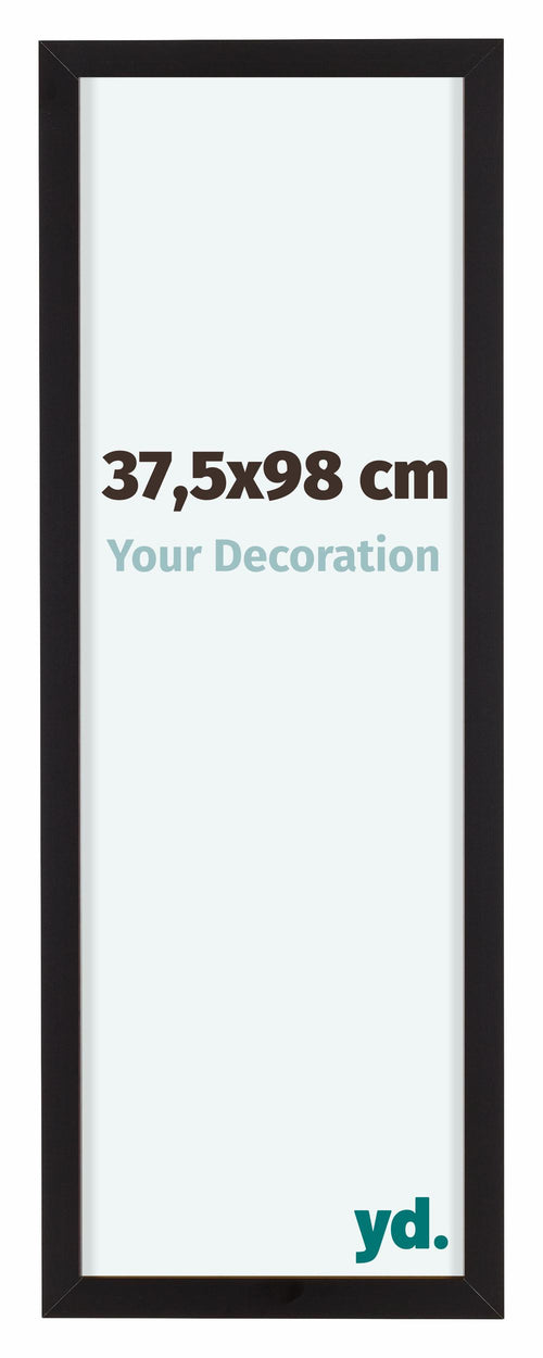 Virginia Aluminium Fotokader 37 5x98cm Zwart Voorzijde Maat | Yourdecoration.be