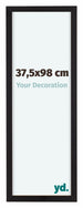 Virginia Aluminium Fotokader 37 5x98cm Zwart Voorzijde Maat | Yourdecoration.be