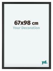 Virginia Aluminium Fotokader 67x98cm Zwart Voorzijde Maat | Yourdecoration.be