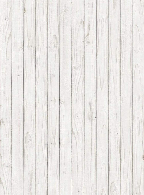 Wizard+Genius White Wooden Wall Vlies Fotobehang 192x260cm 4 banen | Yourdecoration.be