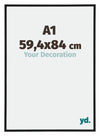 Annecy Kunststof Fotokader 59 4x84cm A1 Zwart Mat Voorzijde Maat | Yourdecoration.be