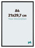 Aurora Aluminium Fotokader 21x29-7cm A4 Zwart Mat Voorzijde Maat | Yourdecoration.be