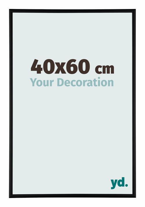 Aurora Aluminium Fotokader 40x60cm Zwart Mat Voorzijde Maat | Yourdecoration.be