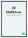 Aurora Aluminium Fotokader 42x59-4cm A2 Zwart Mat Voorzijde Maat | Yourdecoration.be