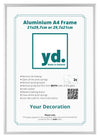 Aurora Aluminium Fotokader 21x29 7cm A4 set van 2 Zilver Voorzijde Inlegvel | Yourdecoration.be