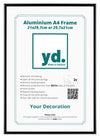 Aurora Aluminium Fotokader 21x29 7cm A4 set van 2 Zwart Voorzijde | Yourdecoration.be