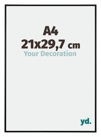 Austin Aluminium Fotokader 21x29 7cm A4 Zwart Mat Voorzijde Maat | Yourdecoration.be