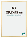 Austin Aluminium Fotokader 29 7x42cm A3 Goud Glanzend Voorzijde Maat | Yourdecoration.be