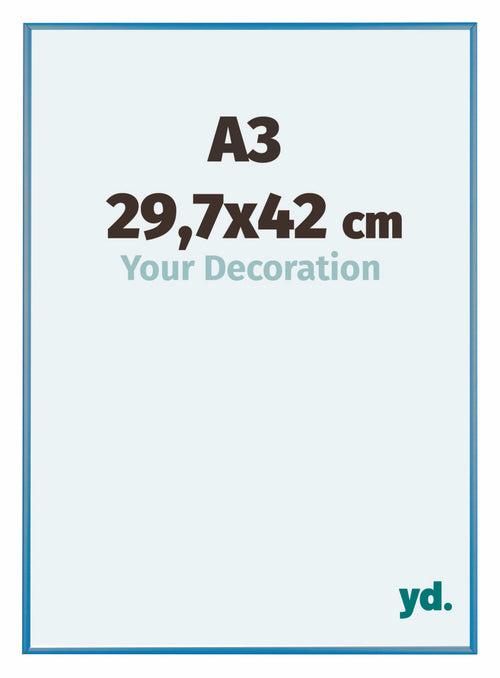 Austin Aluminium Fotokader 29 7x42cm A3 Staal Blauw Voorzijde Maat | Yourdecoration.be