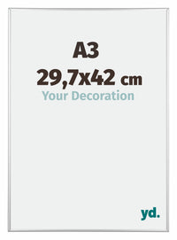 Austin Aluminium Fotokader 29 7x42cm A3 Zilver Hoogglans Voorzijde Maat | Yourdecoration.be