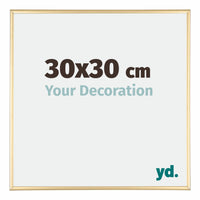 Austin Aluminium Fotokader 30x30cm Goud Glanzend Voorzijde Maat | Yourdecoration.be