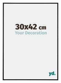 Austin Aluminium Fotokader 30x42cm Zwart Mat Voorzijde Maat | Yourdecoration.be
