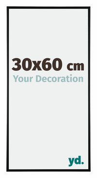 Austin Aluminium Fotokader 30x60cm Zwart Mat Voorzijde Maat | Yourdecoration.be