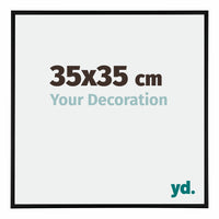 Austin Aluminium Fotokader 35x35cm Zwart Mat Voorzijde Maat | Yourdecoration.be