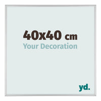 Austin Aluminium Fotokader 40x40cm Zilver Mat Voorzijde Maat | Yourdecoration.be