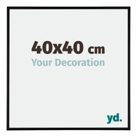 Austin Aluminium Fotokader 40x40cm Zwart Mat Voorzijde Maat | Yourdecoration.be
