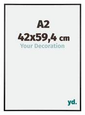Austin Aluminium Fotokader 42x59 4cm A2 Zwart Hoogglans Voorzijde Maat | Yourdecoration.be
