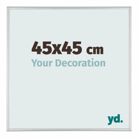 Austin Aluminium Fotokader 45x45cm Zilver Mat Voorzijde Maat | Yourdecoration.be