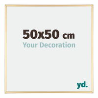 Austin Aluminium Fotokader 50x50cm Goud Glanzend Voorzijde Maat | Yourdecoration.be