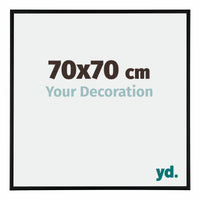 Austin Aluminium Fotokader 70x70cm Zwart Mat Voorzijde Maat | Yourdecoration.be