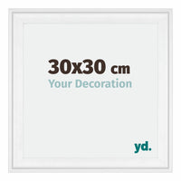 Birmingham Houten Fotokader 30x30cm Wit Voorzijde Maat | Yourdecoration.be