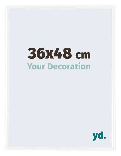 Bordeaux Kunststof Fotokader 36x48cm Wit Hoogglans Voorzijde Maat | Yourdecoration.be