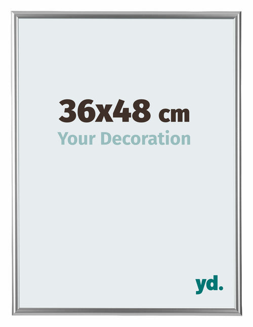 Bordeaux Kunststof Fotokader 36x48cm Zilver Voorzijde Maat | Yourdecoration.be