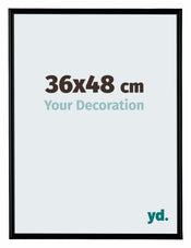 Bordeaux Kunststof Fotokader 36x48cm Zwart Mat Voorzijde Maat | Yourdecoration.be