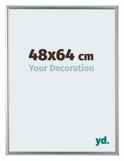 Bordeaux Kunststof Fotokader 48x64cm Zilver Voorzijde Maat | Yourdecoration.be