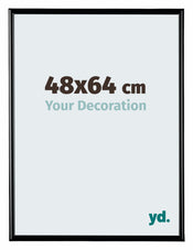 Bordeaux Kunststof Fotokader 48x64cm Zwart Hoogglans Voorzijde Maat | Yourdecoration.be