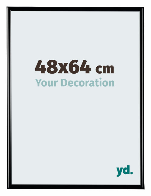 Bordeaux Kunststof Fotokader 48x64cm Zwart Hoogglans Voorzijde Maat | Yourdecoration.be