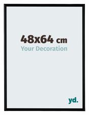 Bordeaux Kunststof Fotokader 48x64cm Zwart Mat Voorzijde Maat | Yourdecoration.be