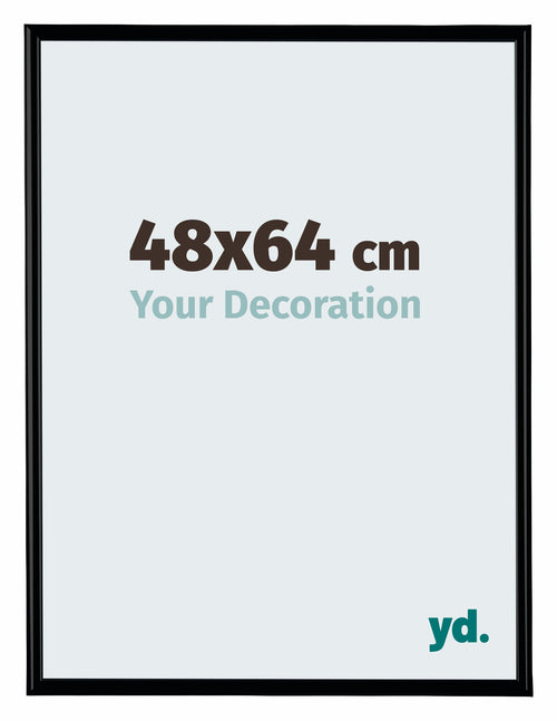Bordeaux Kunststof Fotokader 48x64cm Zwart Mat Voorzijde Maat | Yourdecoration.be