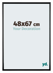 Bordeaux Kunststof Fotokader 48x67cm Zwart Hoogglans Voorzijde Maat | Yourdecoration.be