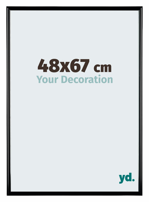 Bordeaux Kunststof Fotokader 48x67cm Zwart Hoogglans Voorzijde Maat | Yourdecoration.be