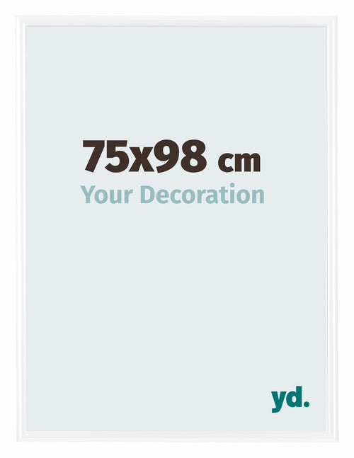 Bordeaux Kunststof Fotokader 75x98cm Wit Hoogglans Voorzijde Maat | Yourdecoration.be